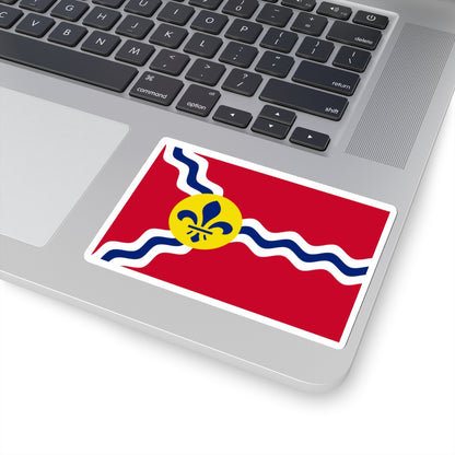 Flag of St. Louis, Missouri - STICKER Vinyl Kiss-Cut Decal