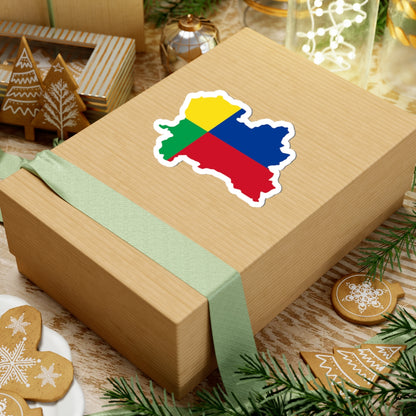 Flag Map Of The Zilina Region (Slovakia) STICKER Vinyl Kiss-Cut Decal