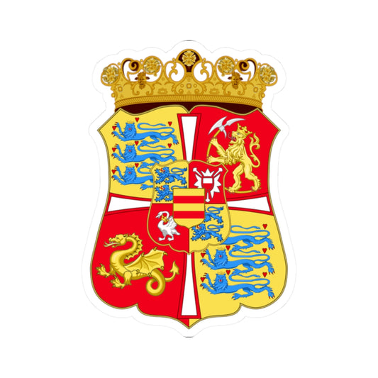 Armoiries Fréderic 1 du Danemark 1523-1533 (Denmark) (Coat of Arms) STICKER Vinyl Kiss-Cut Decal