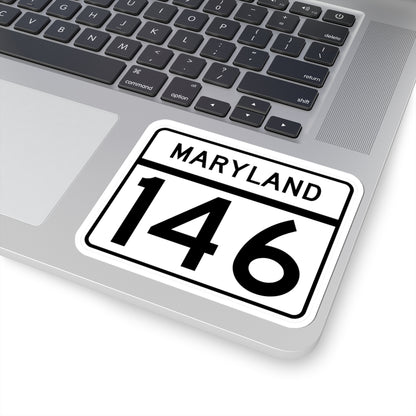 MD Route 146 (Maryland) (Road Sign) STICKER Vinyl Kiss-Cut Decal