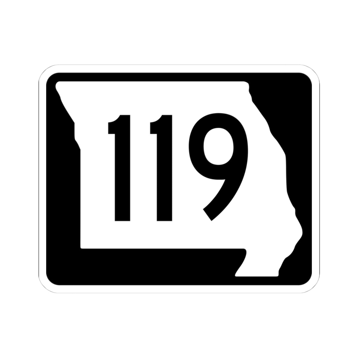 MO-119 (Missouri) (Road Sign) STICKER Vinyl Kiss-Cut Decal