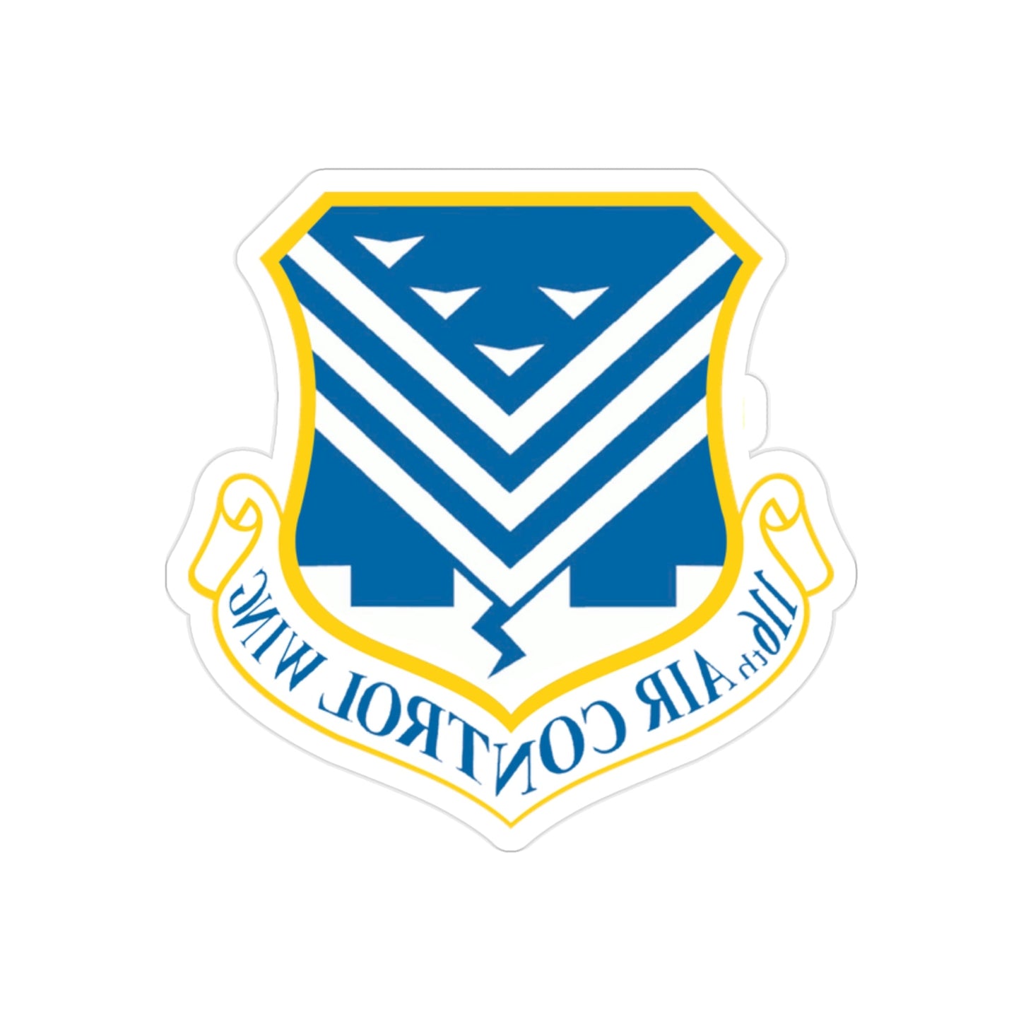 116th Air Control Wing (U.S. Air Force) REVERSE PRINT Transparent STICKER-2" × 2"-The Sticker Space