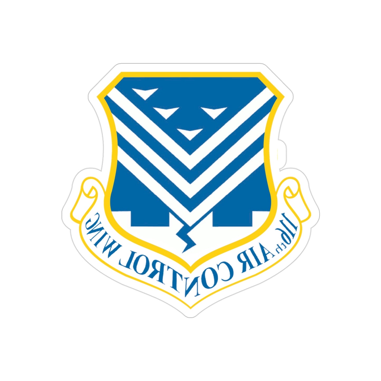 116th Air Control Wing (U.S. Air Force) REVERSE PRINT Transparent STICKER-3" × 3"-The Sticker Space