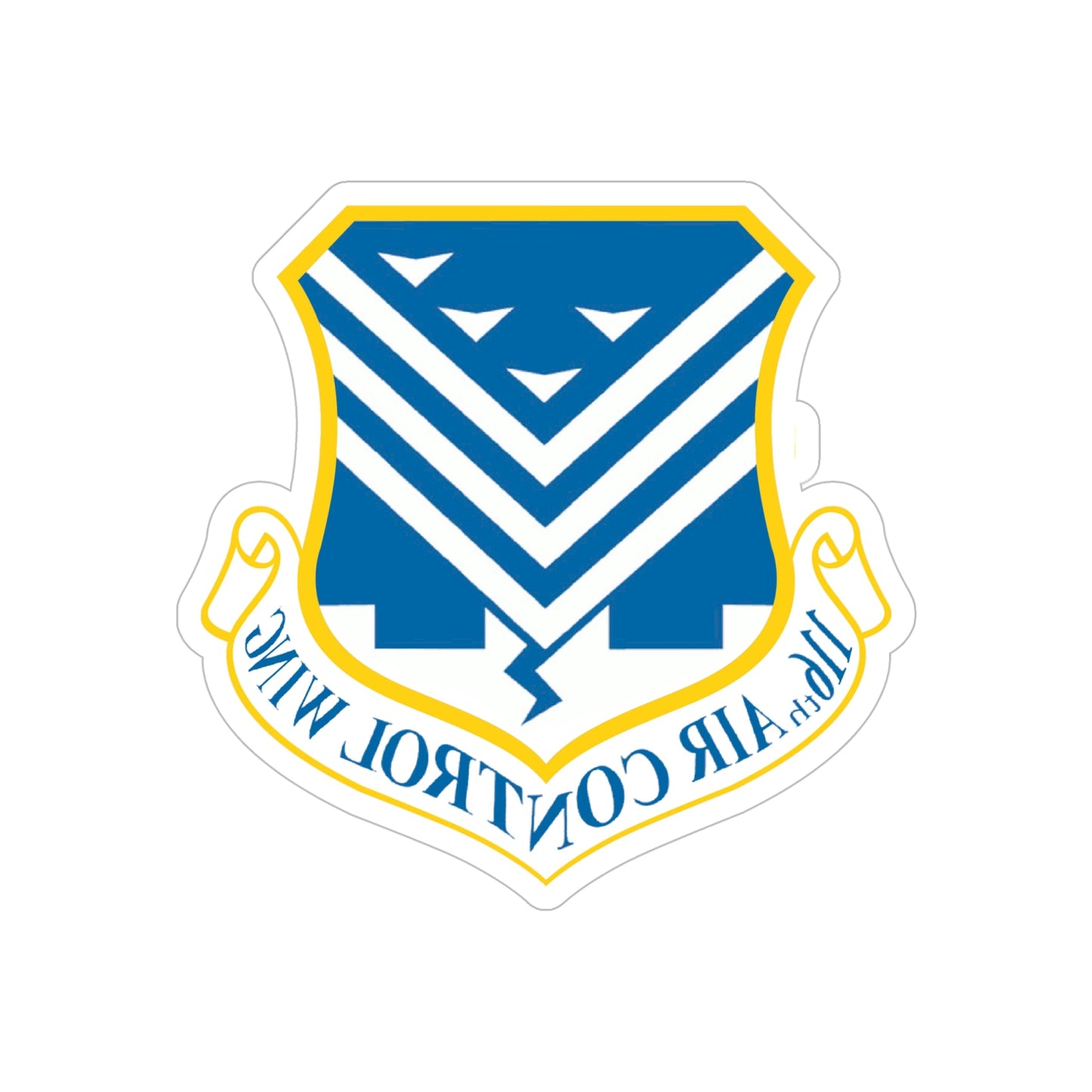 116th Air Control Wing (U.S. Air Force) REVERSE PRINT Transparent STICKER-6" × 6"-The Sticker Space