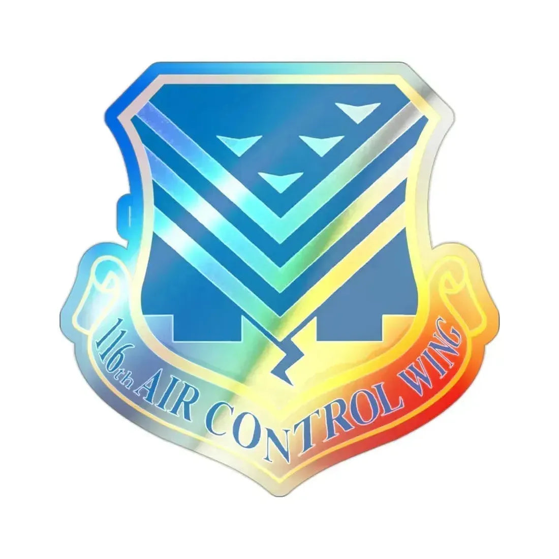116th Air Control Wing (U.S. Air Force) Holographic STICKER Die-Cut Vinyl Decal 2 Inch Holographic - The Sticker Space
