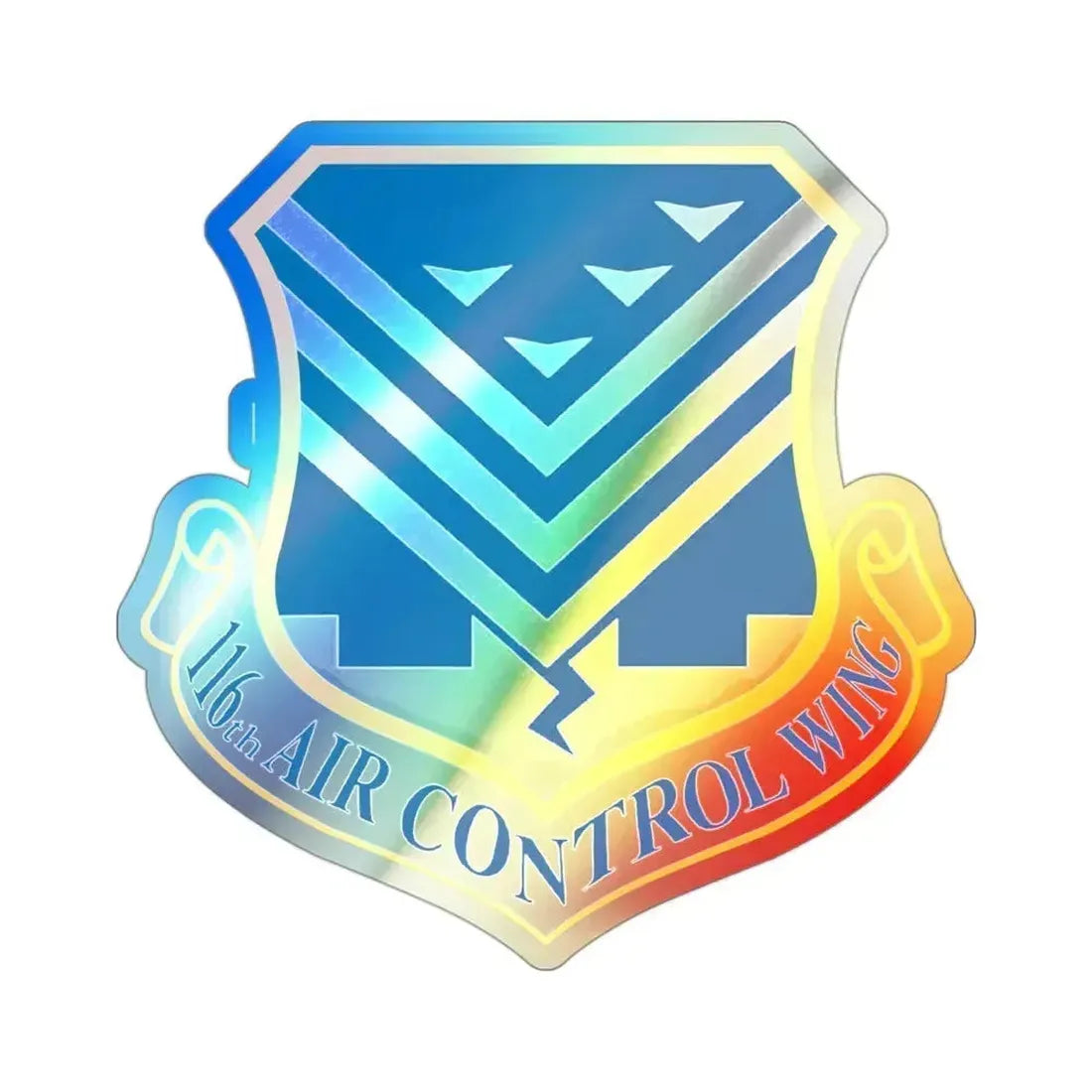 116th Air Control Wing (U.S. Air Force) Holographic STICKER Die-Cut Vinyl Decal 3 Inch Holographic - The Sticker Space