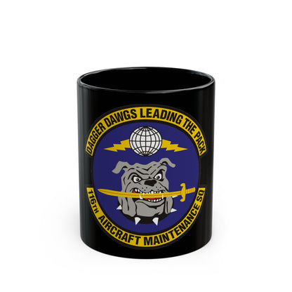 116th Aircraft Maintenance Squadron (U.S. Air Force) Black Coffee Mug-11oz-The Sticker Space