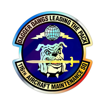 116th Aircraft Maintenance Squadron (U.S. Air Force) Holographic STICKER Die-Cut Vinyl Decal-4 Inch-The Sticker Space