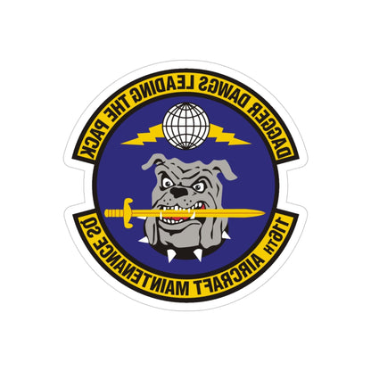 116th Aircraft Maintenance Squadron (U.S. Air Force) REVERSE PRINT Transparent STICKER-4" × 4"-The Sticker Space