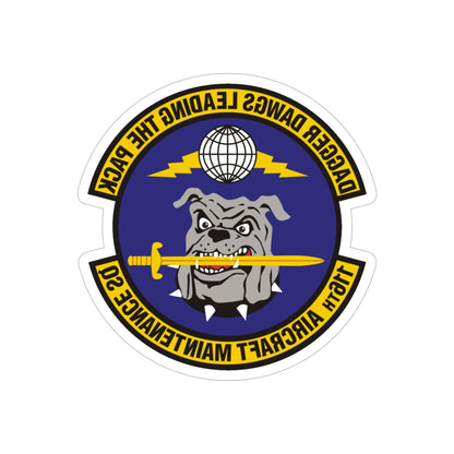 116th Aircraft Maintenance Squadron (U.S. Air Force) REVERSE PRINT Transparent STICKER-5" × 5"-The Sticker Space