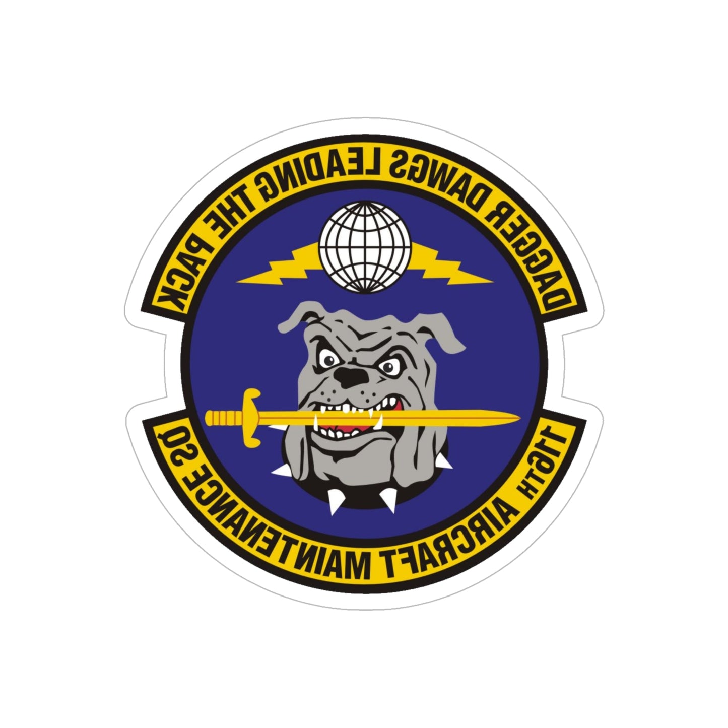 116th Aircraft Maintenance Squadron (U.S. Air Force) REVERSE PRINT Transparent STICKER-6" × 6"-The Sticker Space