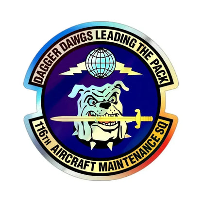 116th Aircraft Maintenance Squadron (U.S. Air Force) Holographic STICKER Die-Cut Vinyl Decal 2 Inch Holographic - The Sticker Space