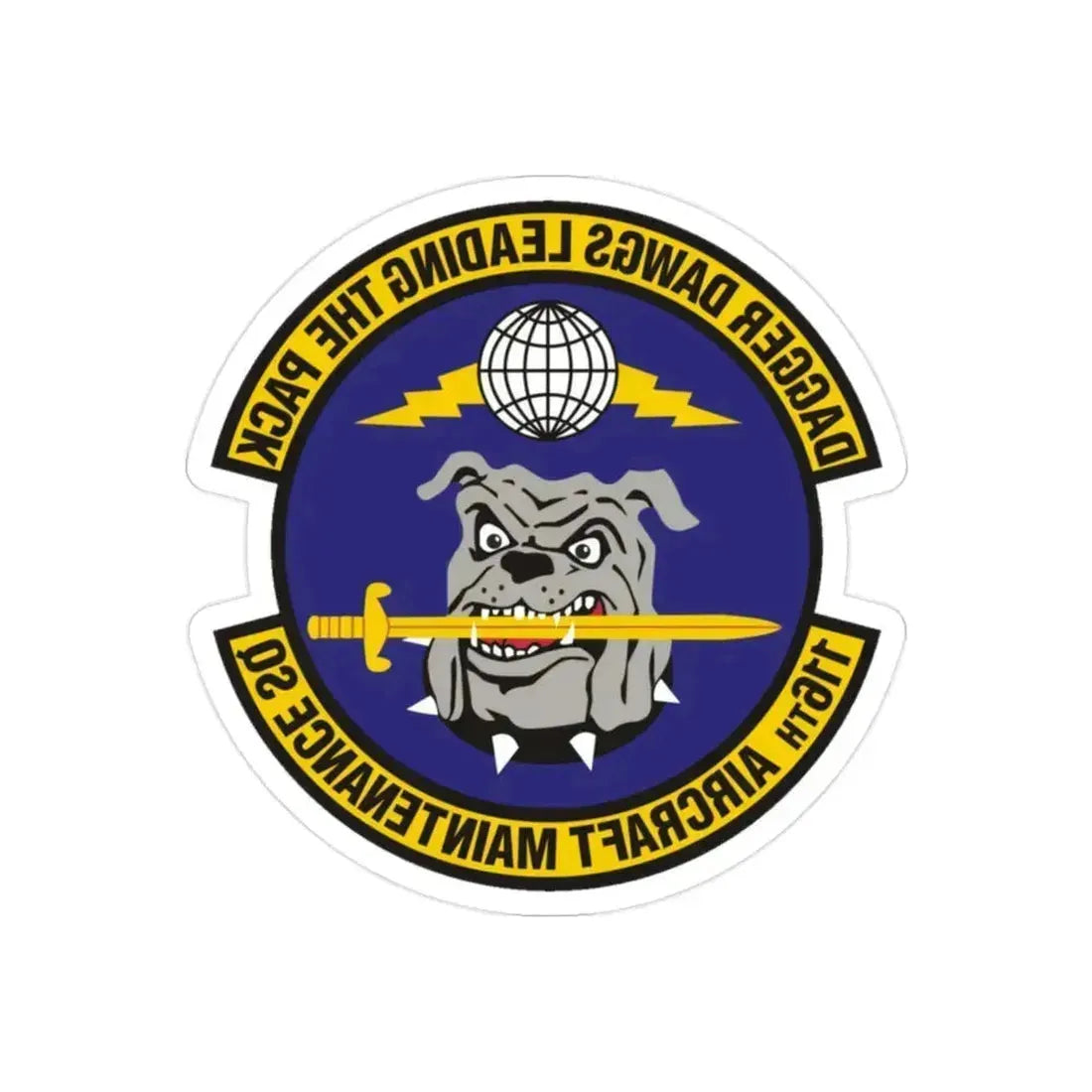 116th Aircraft Maintenance Squadron (U.S. Air Force) REVERSE PRINT Transparent Die-Cut STICKER 2 Inch Die-Cut Transparent - The Sticker Space