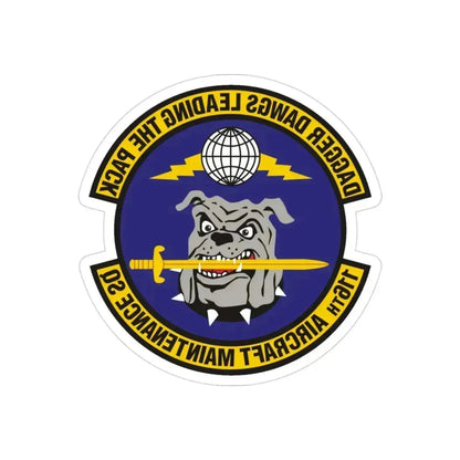 116th Aircraft Maintenance Squadron (U.S. Air Force) REVERSE PRINT Transparent Die-Cut STICKER 3 Inch Die-Cut Transparent - The Sticker Space