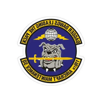 116th Aircraft Maintenance Squadron (U.S. Air Force) REVERSE PRINT Transparent Die-Cut STICKER 5 Inch Die-Cut Transparent - The Sticker Space