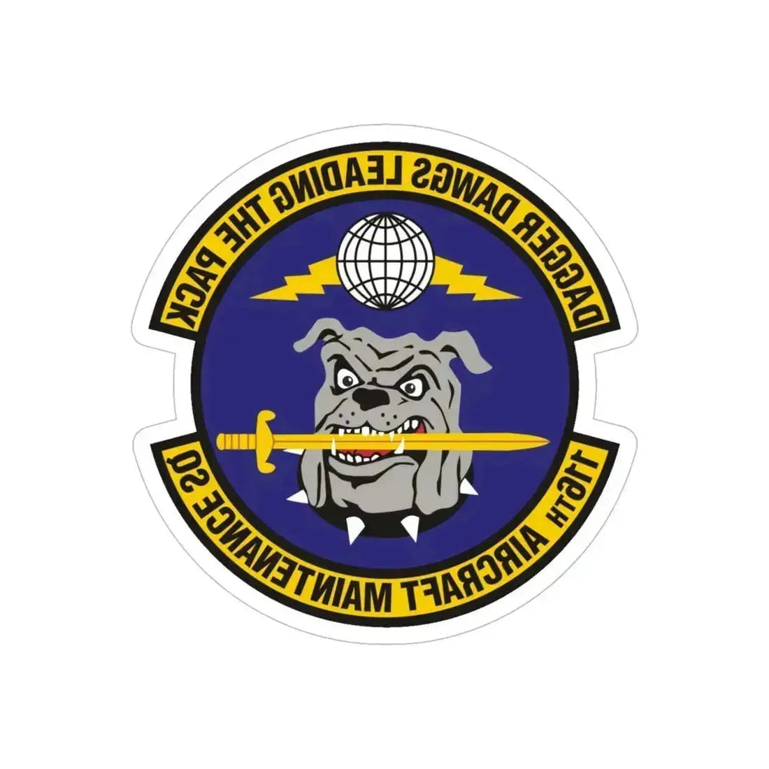 116th Aircraft Maintenance Squadron (U.S. Air Force) REVERSE PRINT Transparent Die-Cut STICKER 6 Inch Die-Cut Transparent - The Sticker Space