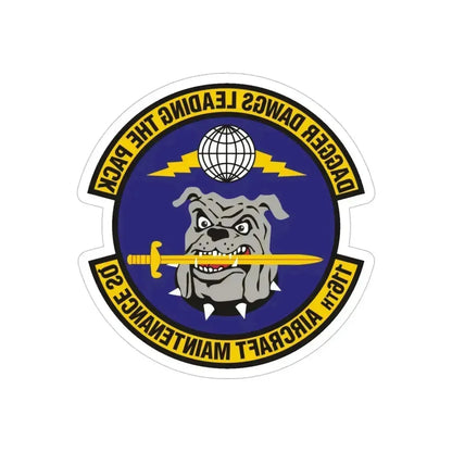116th Aircraft Maintenance Squadron (U.S. Air Force) REVERSE PRINT Transparent Die-Cut STICKER 6 Inch Die-Cut Transparent - The Sticker Space