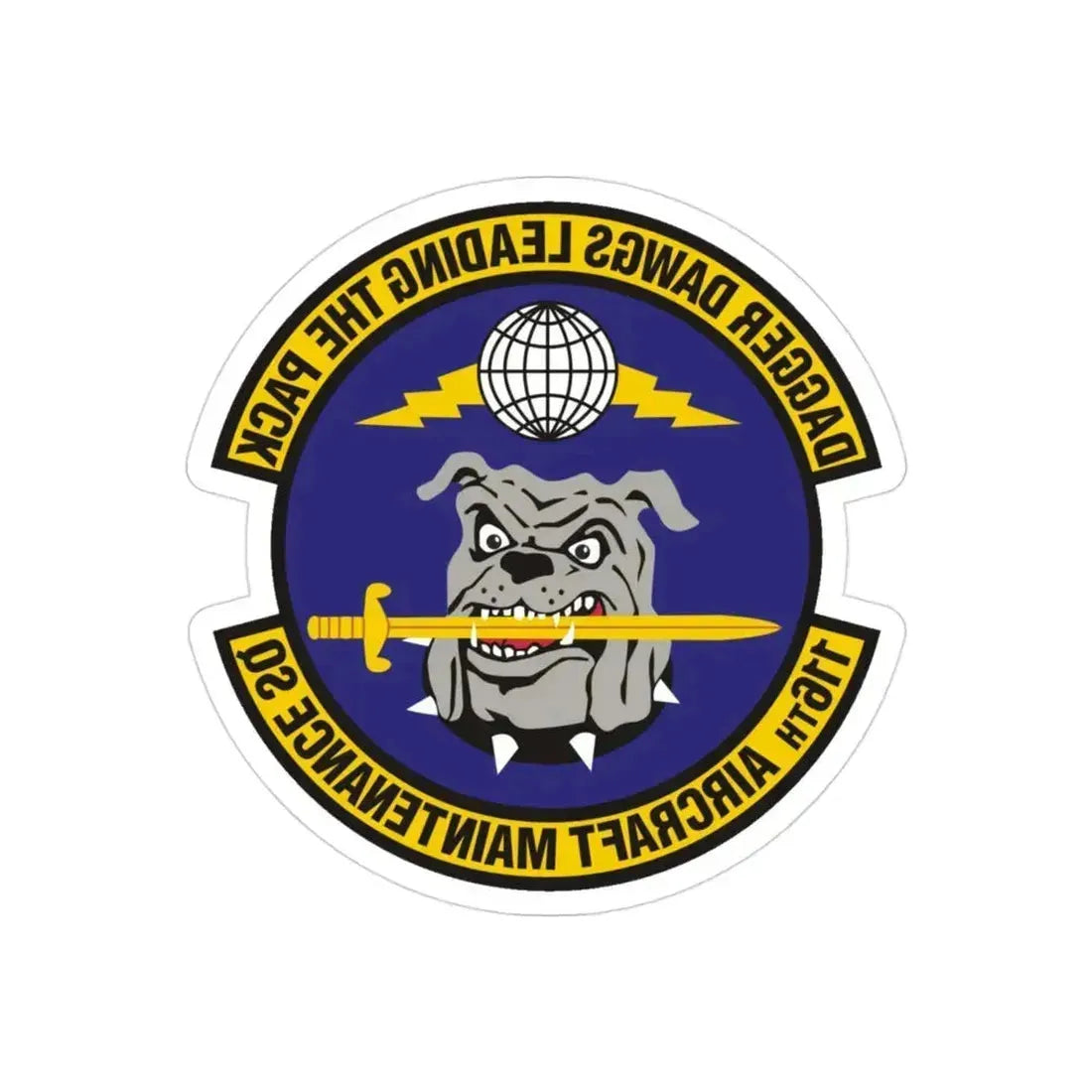 116th Aircraft Maintenance Squadron (U.S. Air Force) REVERSE PRINT Transparent Die-Cut STICKER - The Sticker Space