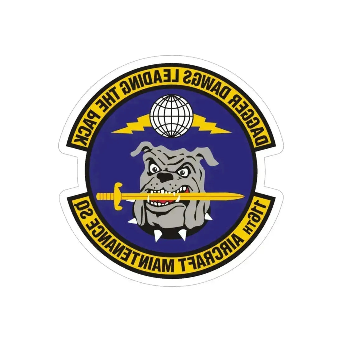 116th Aircraft Maintenance Squadron (U.S. Air Force) REVERSE PRINT Transparent Die-Cut STICKER - The Sticker Space