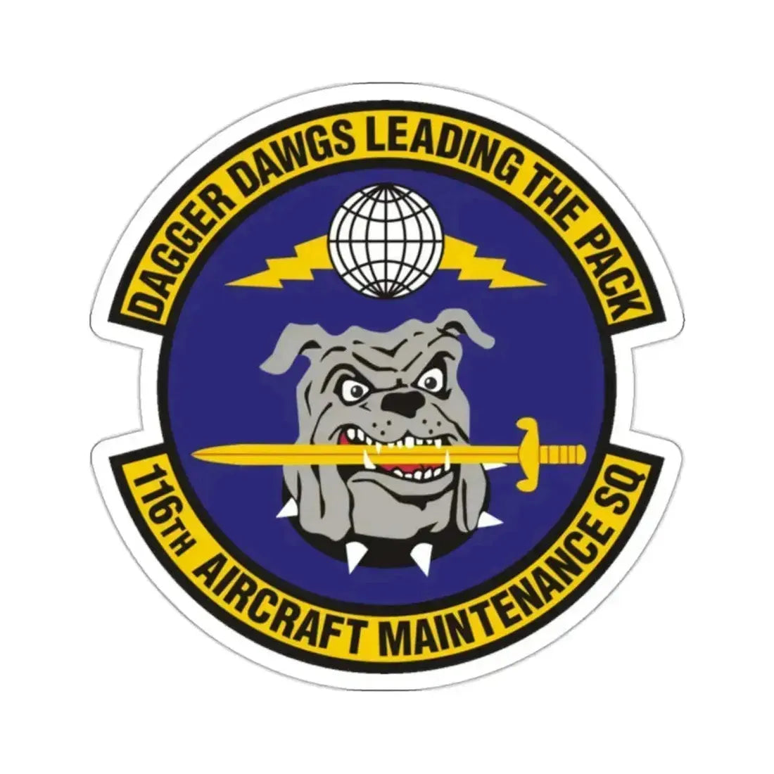 116th Aircraft Maintenance Squadron (U.S. Air Force) STICKER Vinyl Kiss-Cut Decal 2 Inch White - The Sticker Space