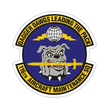 116th Aircraft Maintenance Squadron (U.S. Air Force) STICKER Vinyl Kiss-Cut Decal 2 Inch White - The Sticker Space