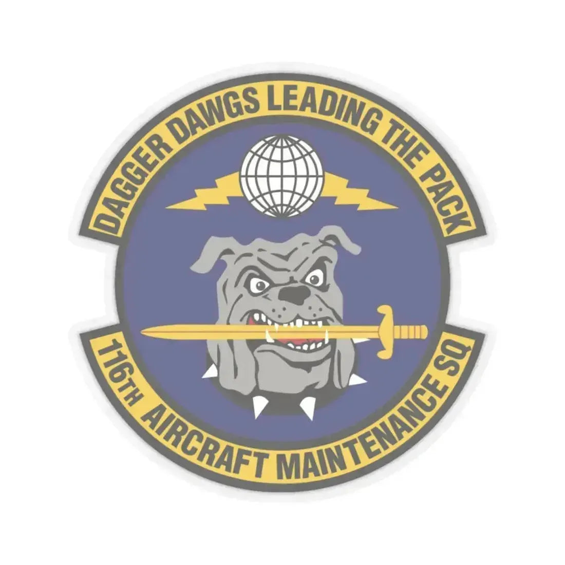 116th Aircraft Maintenance Squadron (U.S. Air Force) STICKER Vinyl Kiss-Cut Decal 4 Inch Transparent - The Sticker Space