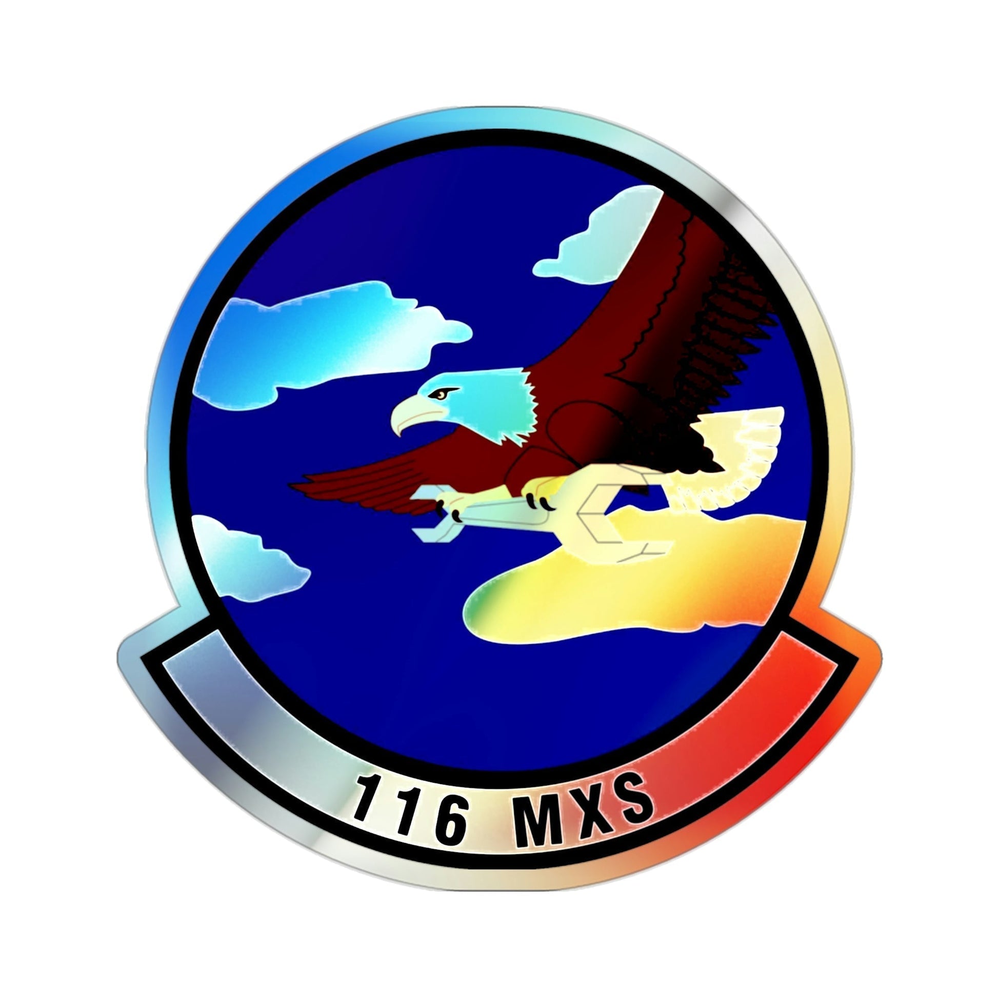 116th Maintenance Squadron (U.S. Air Force) Holographic STICKER Die-Cut Vinyl Decal-2 Inch-The Sticker Space