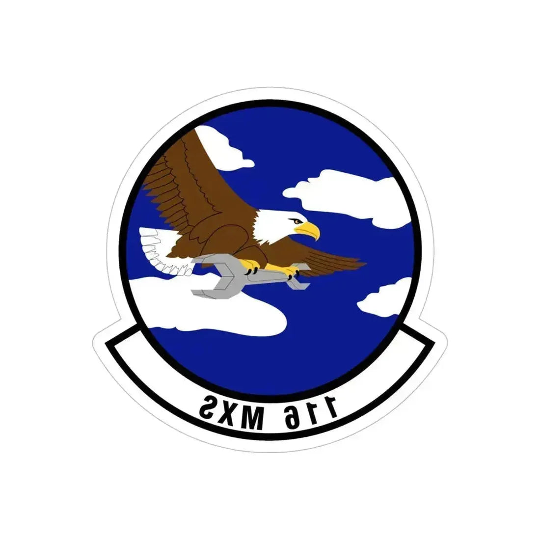 116th Maintenance Squadron (U.S. Air Force) REVERSE PRINT Transparent Die-Cut STICKER 6 Inch Die-Cut Transparent - The Sticker Space