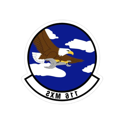 116th Maintenance Squadron (U.S. Air Force) REVERSE PRINT Transparent Die-Cut STICKER - The Sticker Space