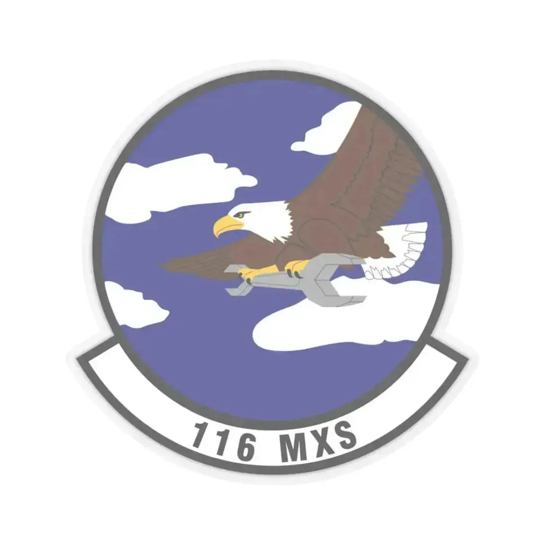 116th Maintenance Squadron (U.S. Air Force) STICKER Vinyl Kiss-Cut Decal 3 Inch Transparent - The Sticker Space