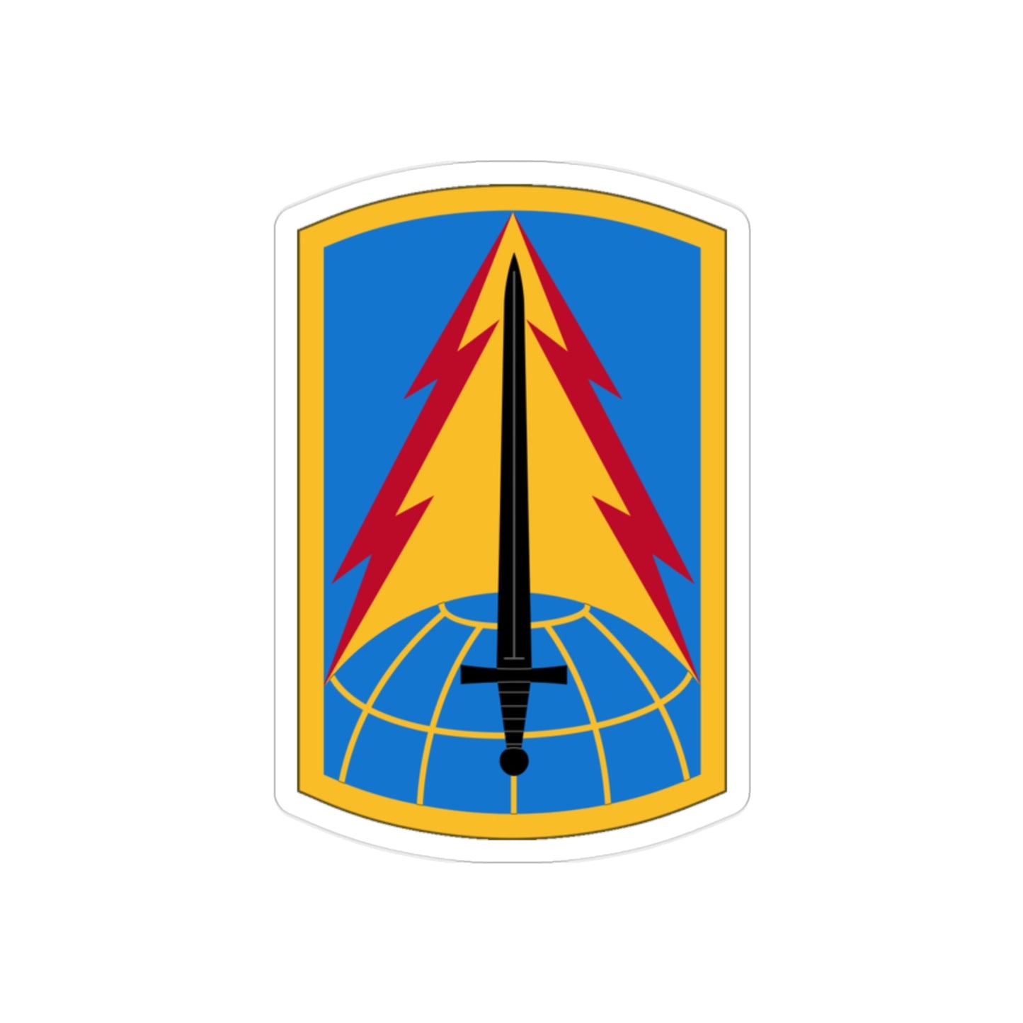 116th Military Intelligence Brigade (U.S. Army) REVERSE PRINT Transparent STICKER-2" × 2"-The Sticker Space