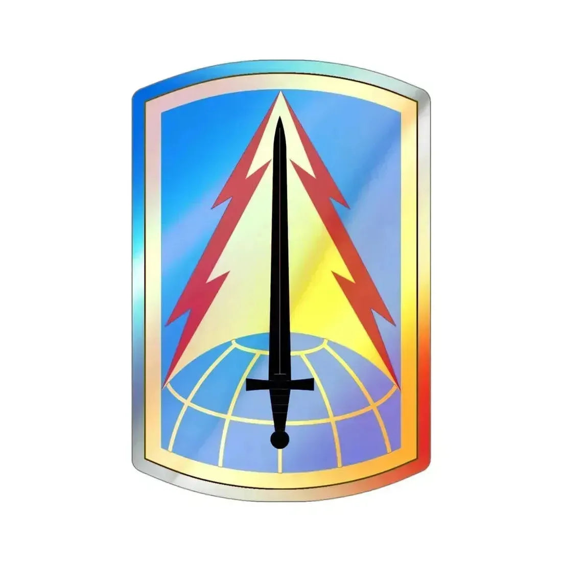 116th Military Intelligence Brigade (U.S. Army) Holographic STICKER Die-Cut Vinyl Decal 4 Inch Holographic - The Sticker Space