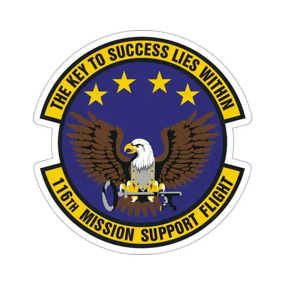 116th Mission Support Flight (U.S. Air Force) STICKER Vinyl Die-Cut Decal 4 Inch - The Sticker Space