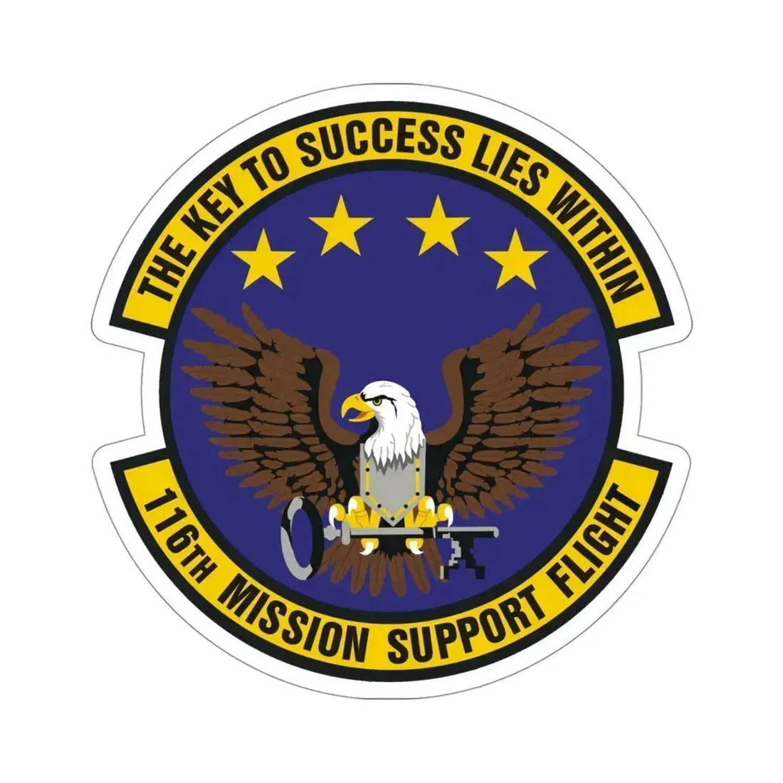 116th Mission Support Flight (U.S. Air Force) STICKER Vinyl Die-Cut Decal 4 Inch - The Sticker Space