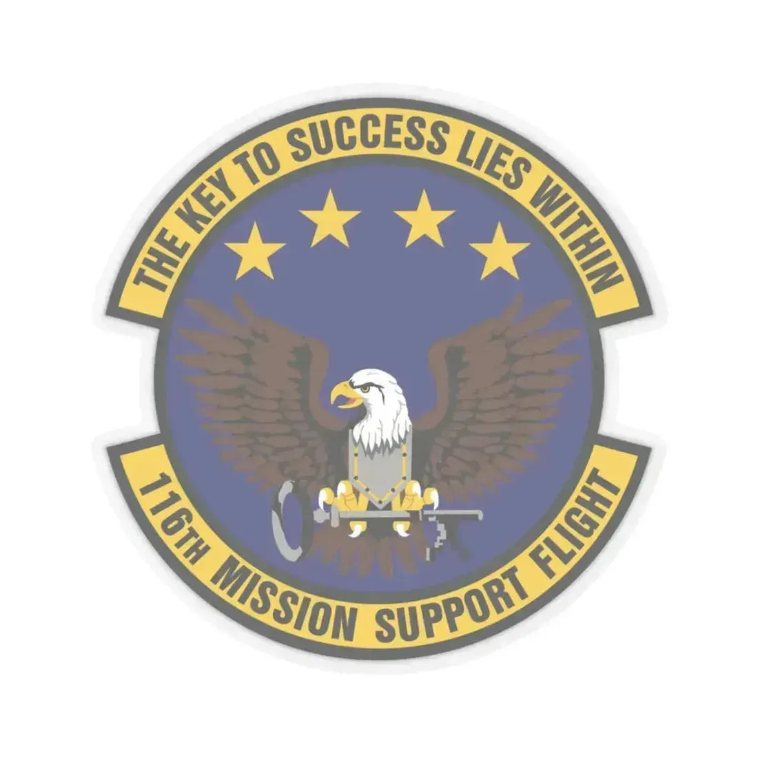 116th Mission Support Flight (U.S. Air Force) STICKER Vinyl Kiss-Cut Decal 3 Inch Transparent - The Sticker Space