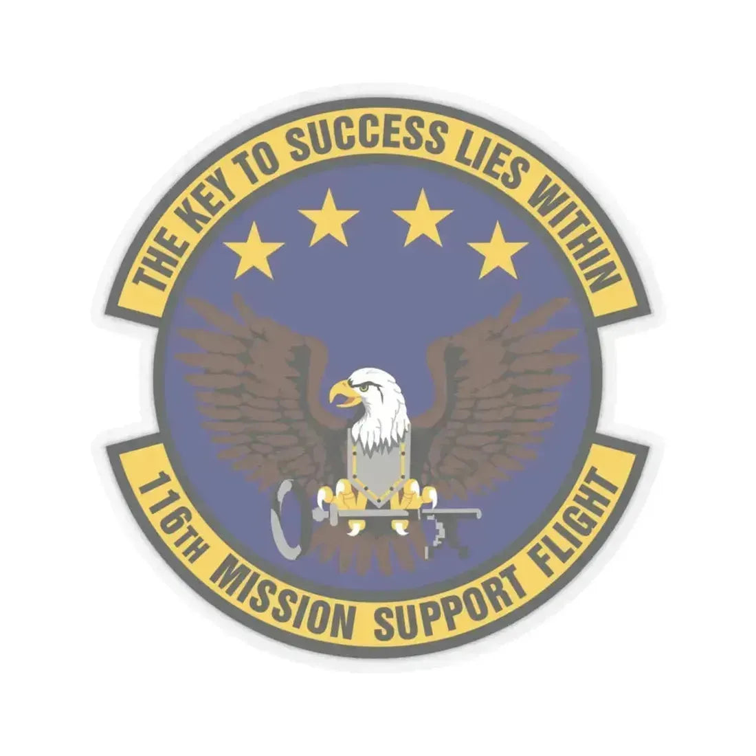 116th Mission Support Flight (U.S. Air Force) STICKER Vinyl Kiss-Cut Decal 4 Inch Transparent - The Sticker Space