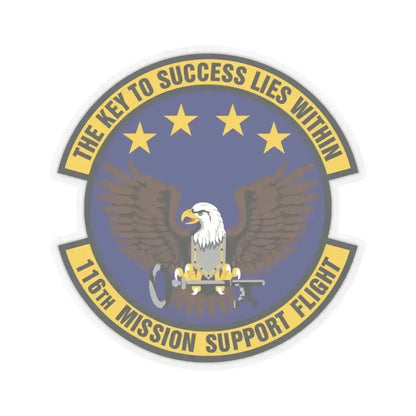 116th Mission Support Flight (U.S. Air Force) STICKER Vinyl Kiss-Cut Decal 4 Inch Transparent - The Sticker Space