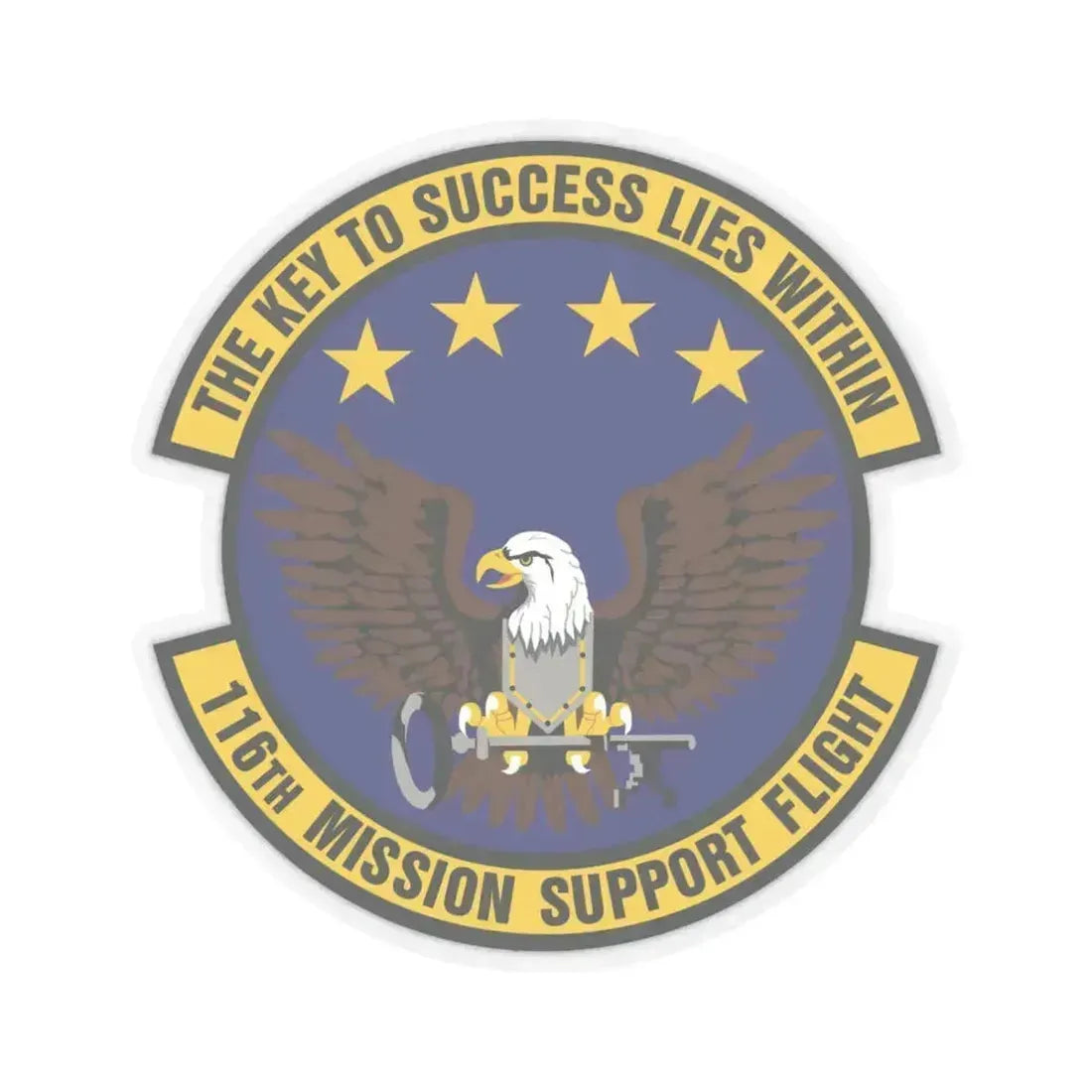 116th Mission Support Flight (U.S. Air Force) STICKER Vinyl Kiss-Cut Decal 6 Inch Transparent - The Sticker Space