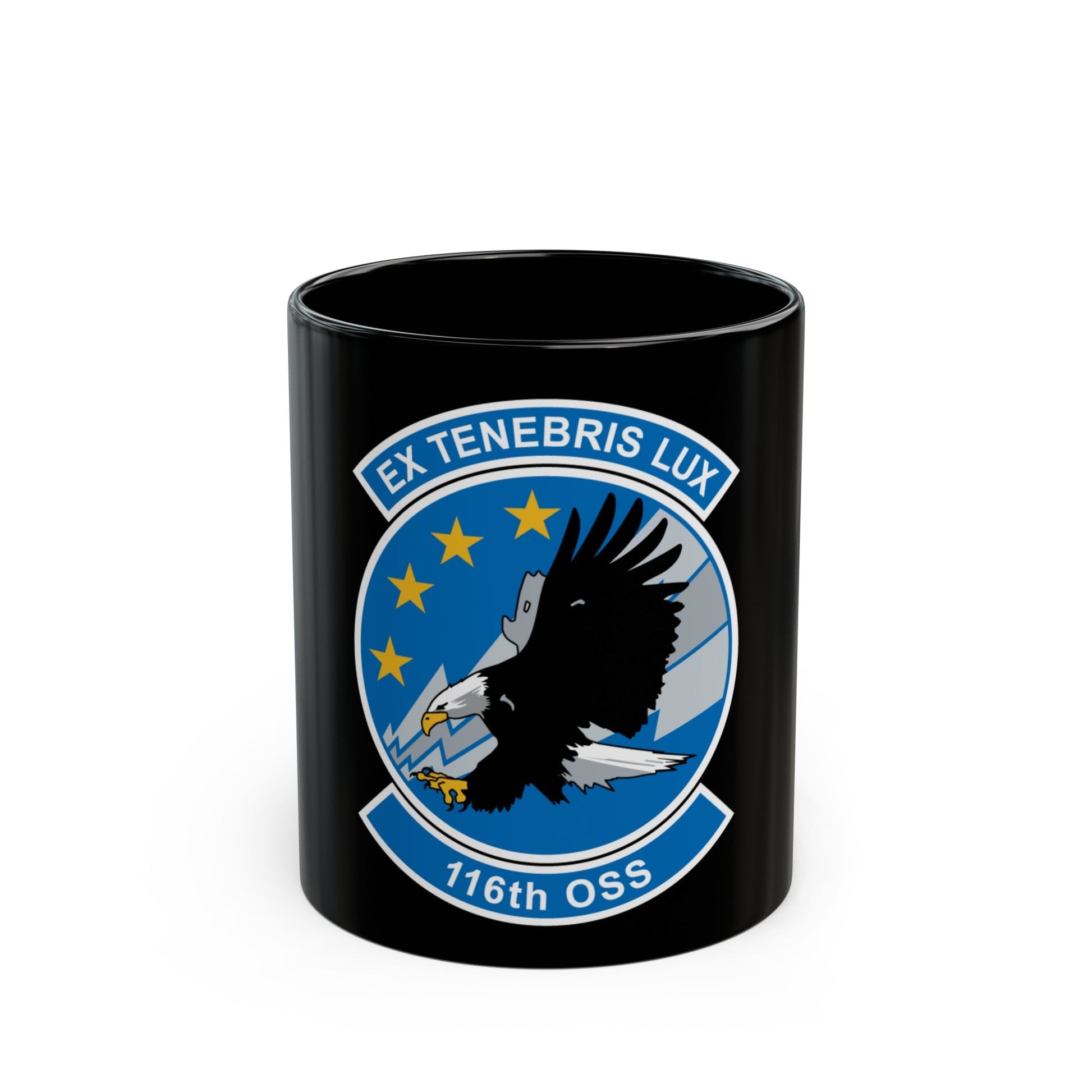 116th OSS (U.S. Air Force) Black Coffee Mug-11oz-The Sticker Space