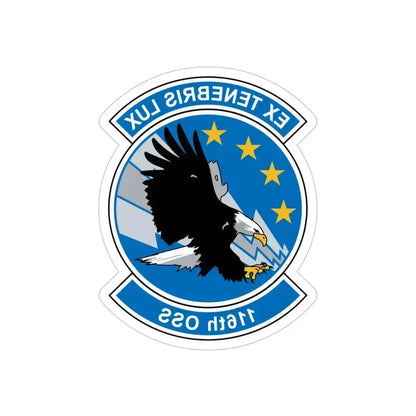 116th OSS (U.S. Air Force) REVERSE PRINT Transparent Die-Cut STICKER 5 Inch Die-Cut Transparent - The Sticker Space