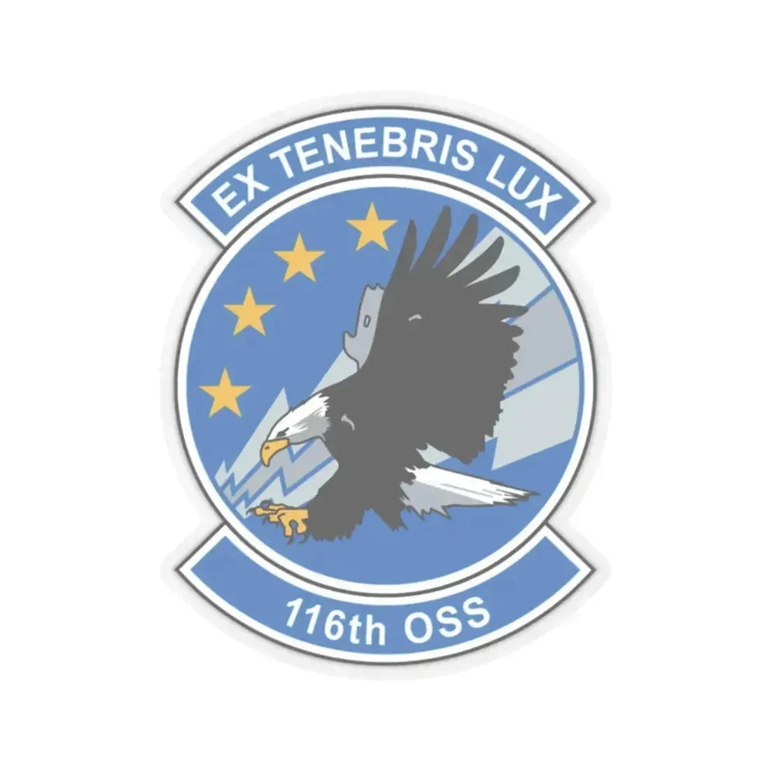 116th OSS (U.S. Air Force) STICKER Vinyl Kiss-Cut Decal 2 Inch Transparent - The Sticker Space