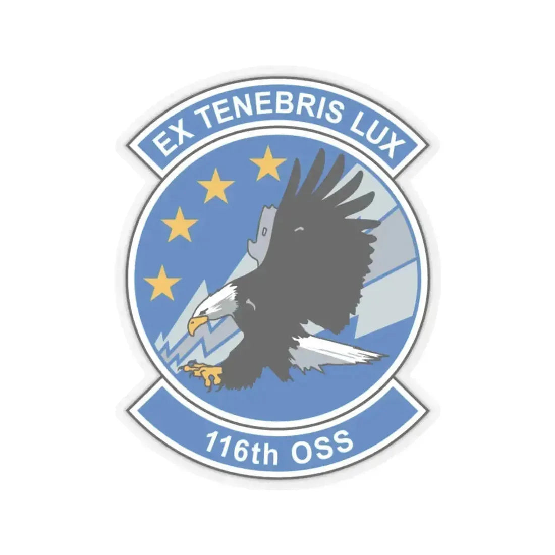 116th OSS (U.S. Air Force) STICKER Vinyl Kiss-Cut Decal 3 Inch Transparent - The Sticker Space
