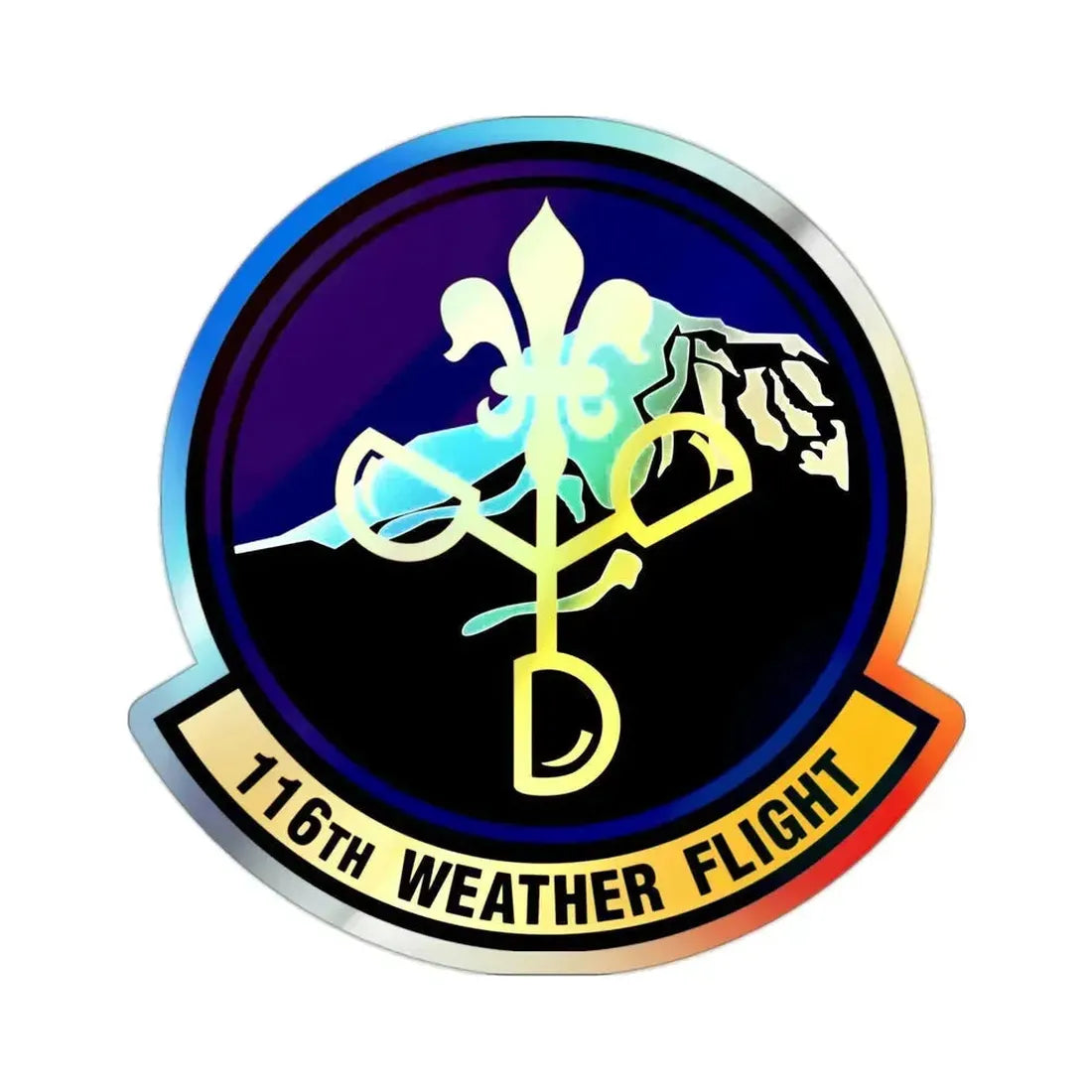 116th Weather Flight (U.S. Air Force) Holographic STICKER Die-Cut Vinyl Decal - The Sticker Space