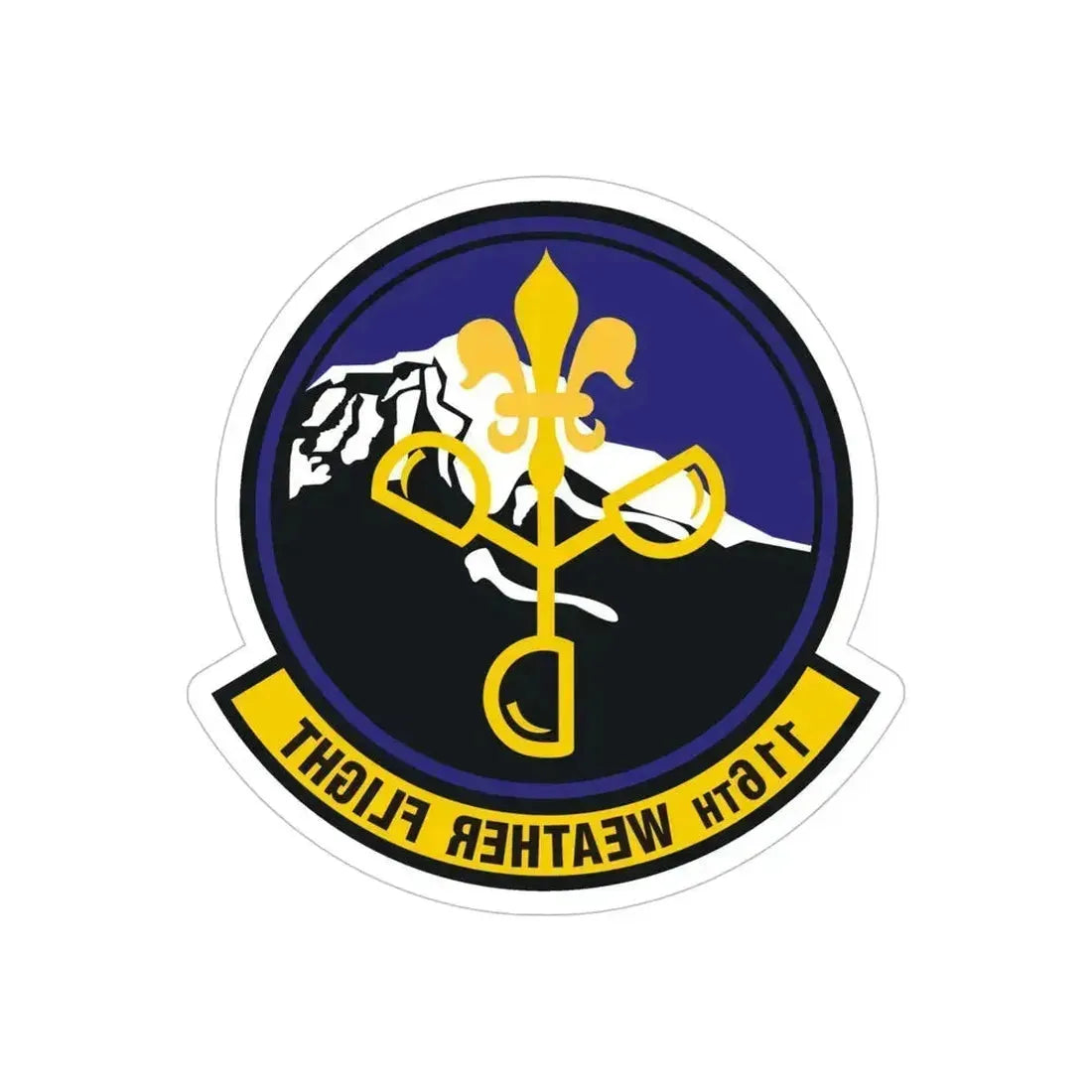 116th Weather Flight (U.S. Air Force) REVERSE PRINT Transparent Die-Cut STICKER 6 Inch Die-Cut Transparent - The Sticker Space
