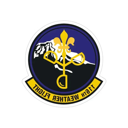 116th Weather Flight (U.S. Air Force) REVERSE PRINT Transparent Die-Cut STICKER 6 Inch Die-Cut Transparent - The Sticker Space