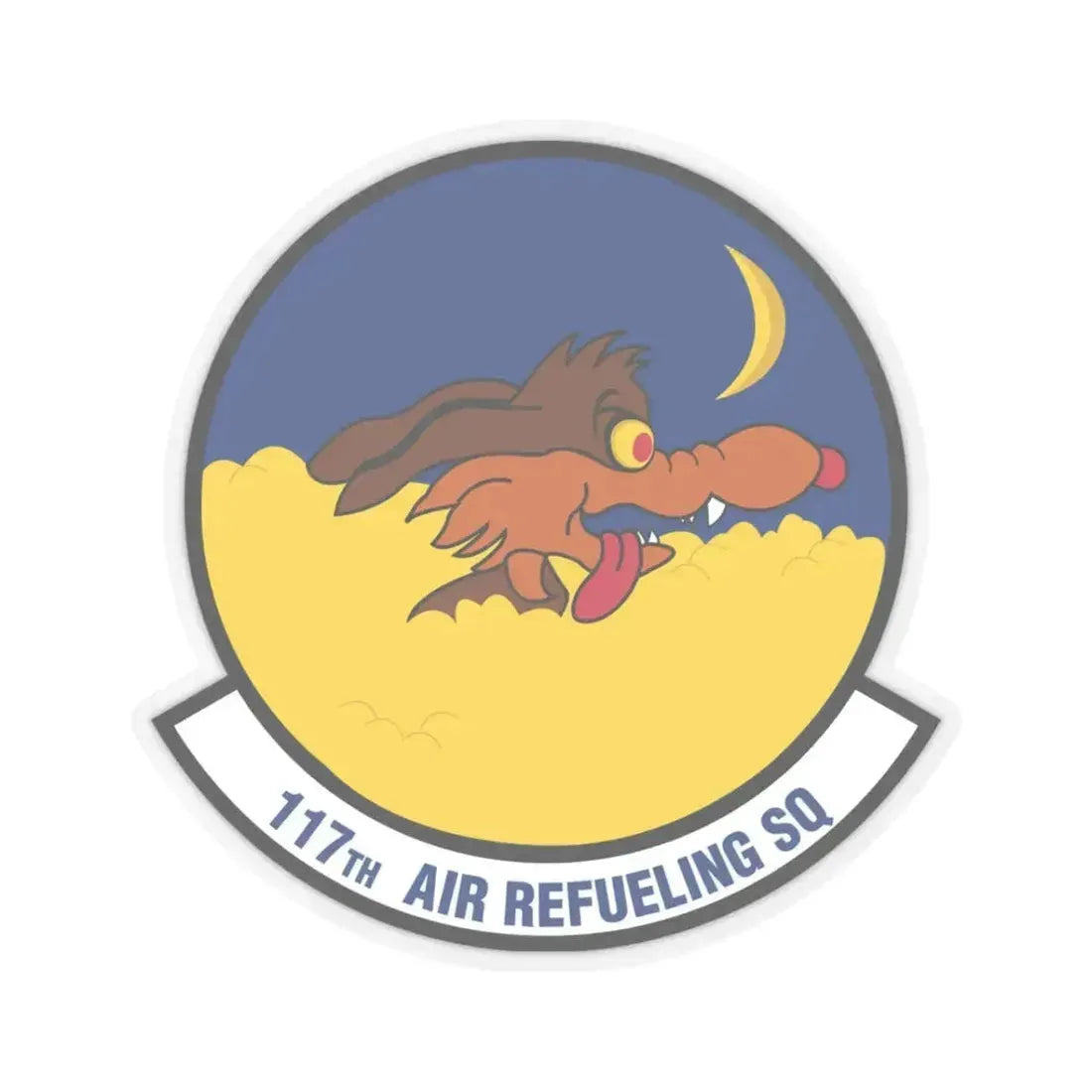 117 Air Refueling Squadron (U.S. Air Force) STICKER Vinyl Kiss-Cut Decal 3 Inch Transparent - The Sticker Space