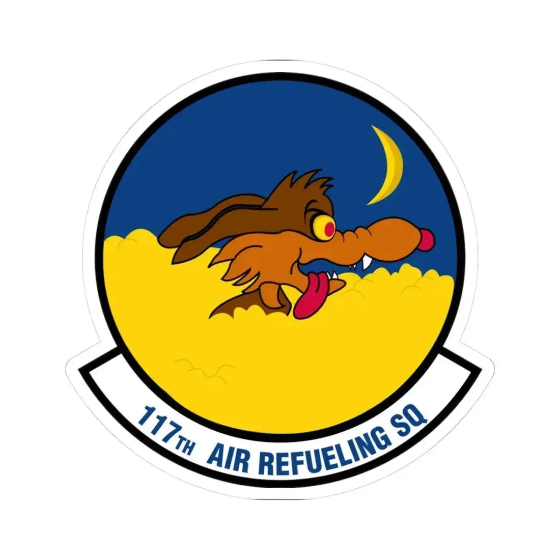 117 Air Refueling Squadron (U.S. Air Force) STICKER Vinyl Kiss-Cut Decal 3 Inch White - The Sticker Space