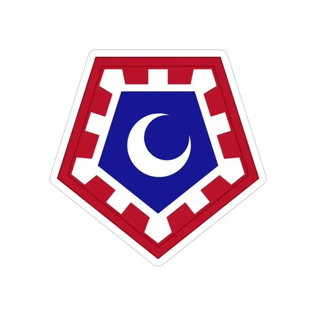 117 Engineer Brigade (U.S. Army) REVERSE PRINT Transparent Die-Cut STICKER 5 Inch Die-Cut Transparent - The Sticker Space