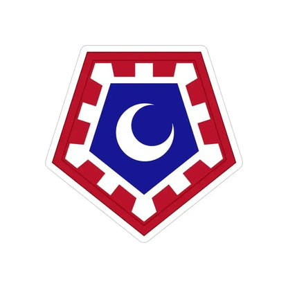 117 Engineer Brigade (U.S. Army) REVERSE PRINT Transparent Die-Cut STICKER 5 Inch Die-Cut Transparent - The Sticker Space