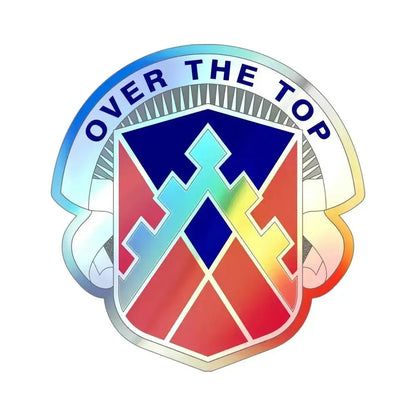 117 Engineer Brigade v2 (U.S. Army) Holographic STICKER Die-Cut Vinyl Decal 5 Inch Holographic - The Sticker Space